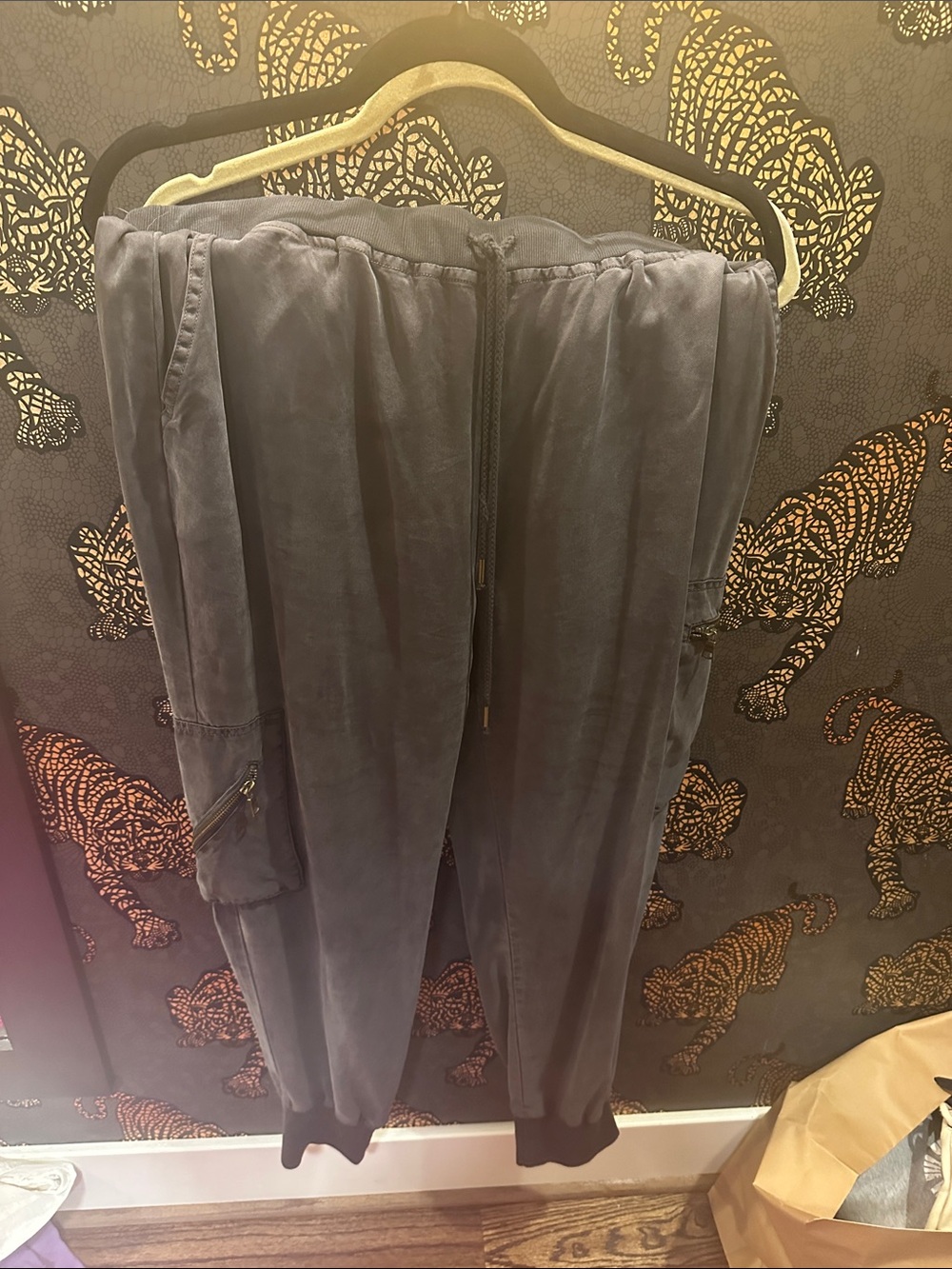 Young Fabulous & Broke Charcoal Drawstring Cargo Joggers